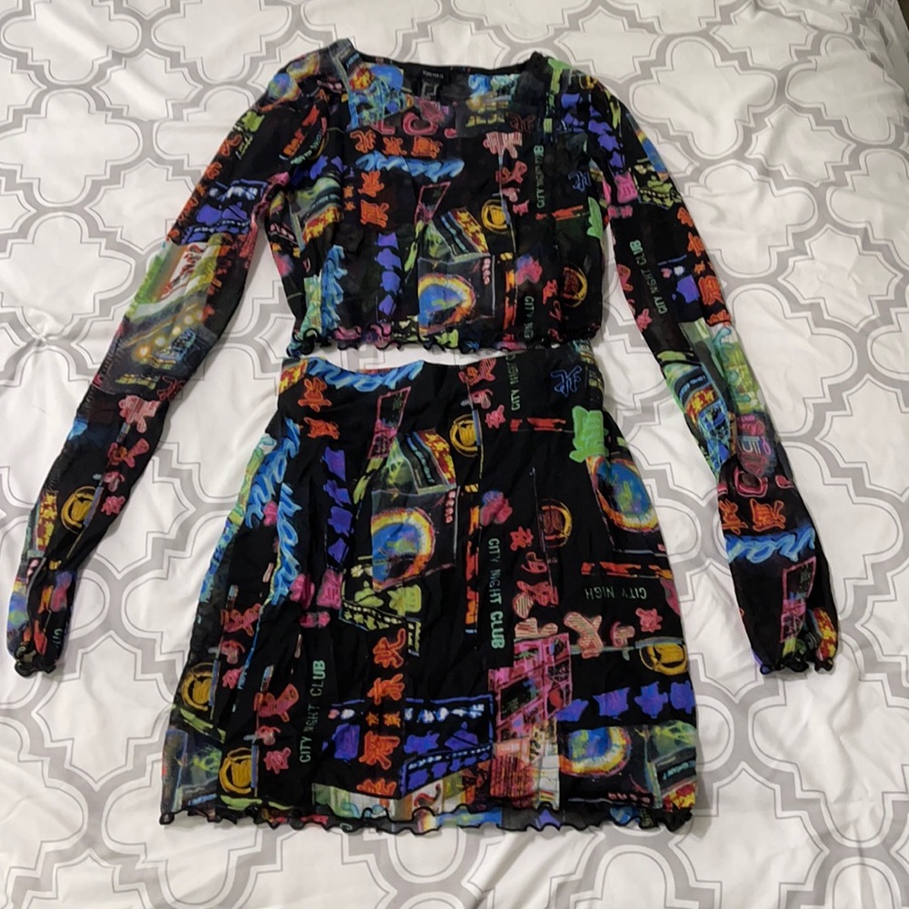 Skirt and crop top set from Forever21